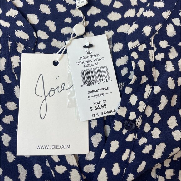 Joie Women's Navy Blue Sleeveless Blouse Sz M - NWT - Picture 8 of 10